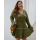 Long Flare Sleeve Knitted Biutique Spring Ruffle Dress